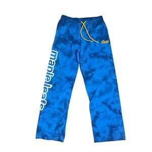 Drew House Men's L Blue Tie Dye Maple Leafs Lounge Drawstring Pants EUC